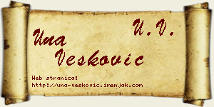 Una Vesković vizit kartica